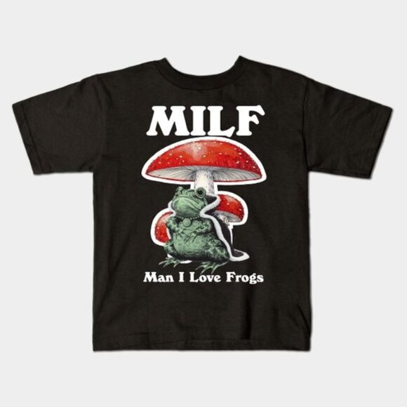 Milf Man I Love Frogs Kids T-shirt - Picture 1 of 4